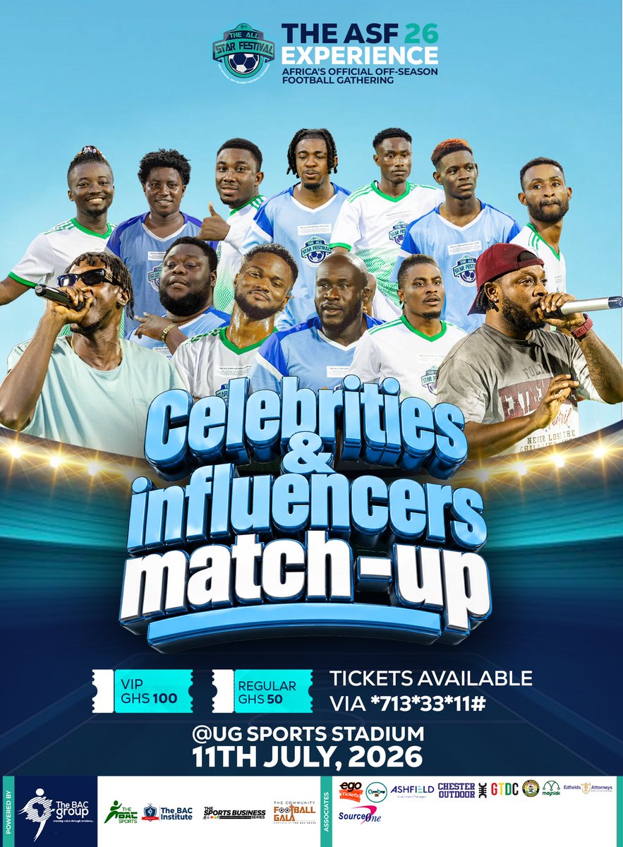 AllStarFestval's tweet photo. TCL HEAD OF MARKETING, WEST AFRICA, FIXON DENNIS ENGAGEMENT WITH THE ASF 26

ASF26 is happening live July 11, 2026 at UG Sports Stadium, Legon.

 The ASF Experience is unmissable this July. Secure your seat now. Call 0531533563.
#TheAllStarFestival https://t.co/nQR4WdC8rP