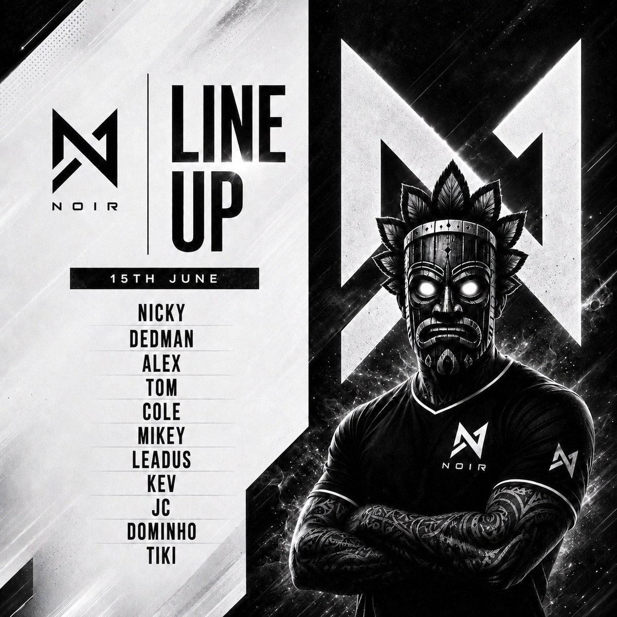 NoirFC's tweet photo. Tonight’s Starting XI.

Four fixtures ahead as NOIR returns to VPG action tonight.

Best of luck to all opponents.

#NOIR #TrustTheProcess https://t.co/CO20qMXTDm