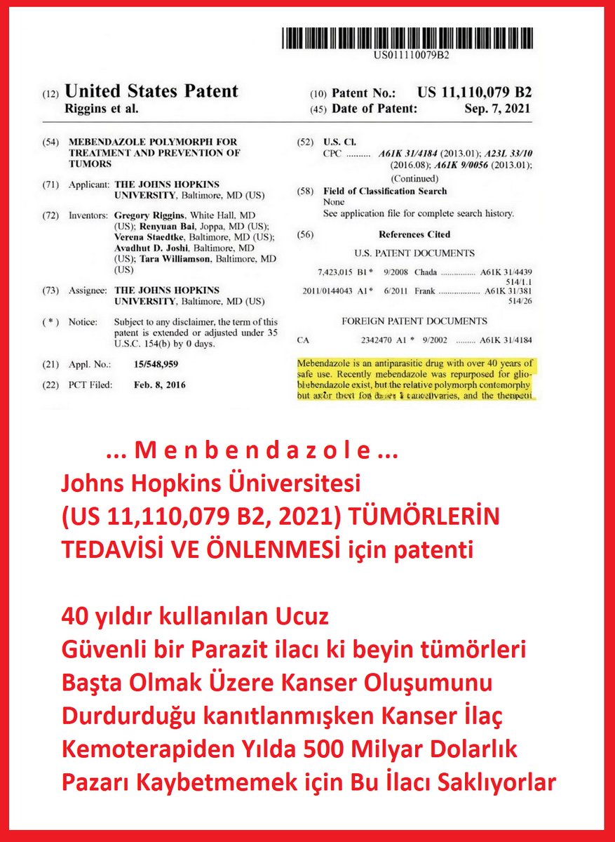 HSYNYILMAZ09's tweet photo. - Menbendazol - Fenbendazol - İvermectin -
hayvan Parazit İlaçlarını Bilerek Senden Saklıyorlar
Çünki Kanser Tedavi İlacları- Kemoterapiden
Yıllık Kazançları Muazzamdır
Artık Herşeyi Sorgula Amele Pardon Amelek https://t.co/1iwovVmVj0