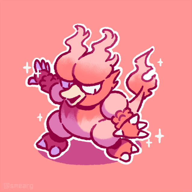smearg's tweet photo. funky lil magmar 🦆🔥 https://t.co/n1Exqkplv4