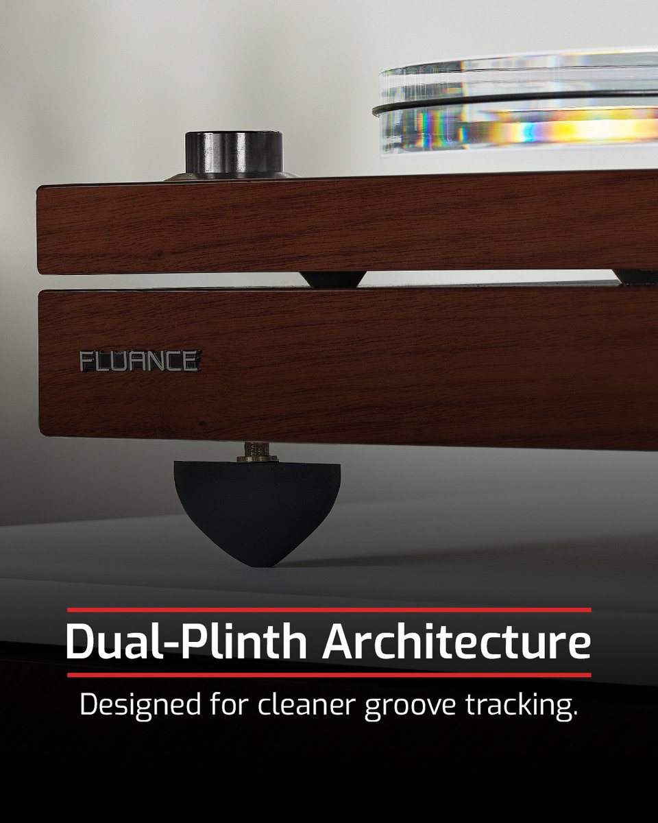 Fluance's tweet photo. A new era of Fluance analog begins now. Meet RT87  -  built around isolation to reveal greater clarity, depth, and tonal accuracy. Available now: https://t.co/539jK8M9dW #MyFluance #RT87 https://t.co/a7csQQycbh