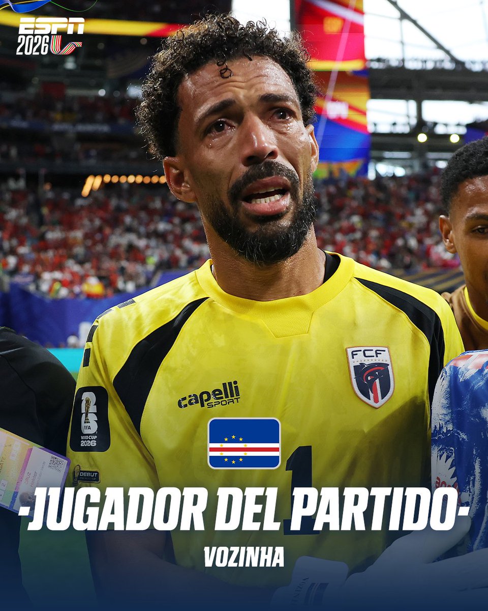 ESPNmx's tweet photo. 🥹 Los sueños se cumplen.

👏 Con 40 años de edad Vozinha se llevó el premio a jugador del partido, en el debut de Cabo Verde ante España. https://t.co/Pl81b02X9v