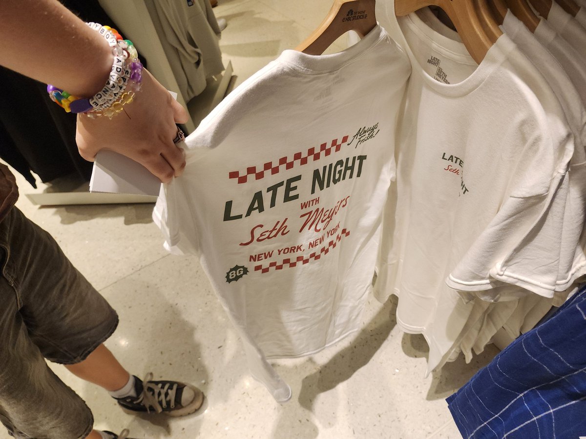 agrosserlook's tweet photo. NEW SETH STUFF AT THE NBC STORE THIS IS NOT A DRILL https://t.co/oHIqHQa83q
