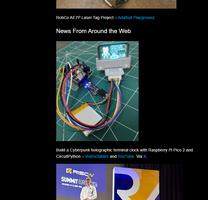 Yakroo5077's tweet photo. adafruitdaily 2026/06/15
https://t.co/5D6lc88B9i
#trending #arduino #diy #arduino #oled #hud #TransparentOLED #cyberpunk #circuitpython #python #micropython #rp2350 #pico2 #raspberrypipico https://t.co/Z79XDHQenA