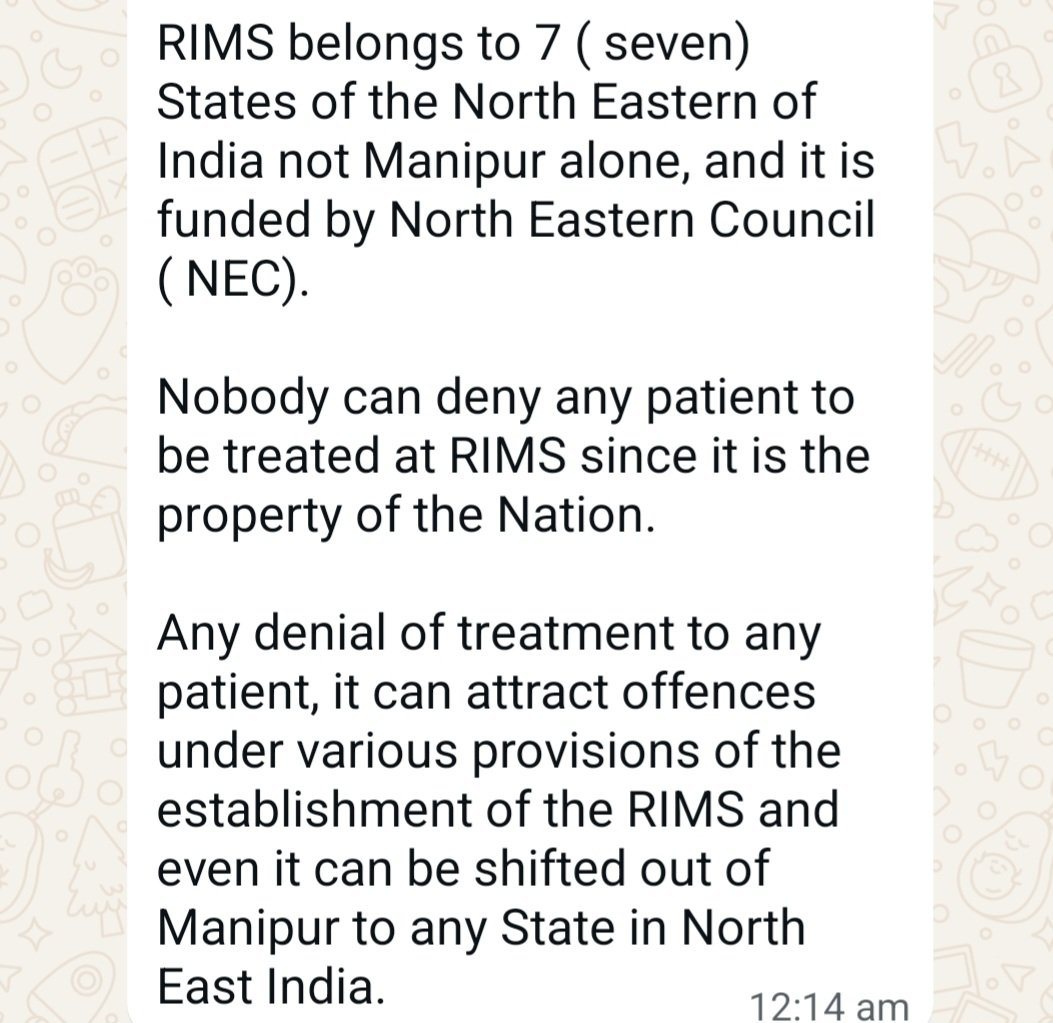 BaiteLulun's tweet photo. Why tangkhul lianmai &amp; meitei forbid our 3 kuki_zo boys to be treated in Rims? That's the reason why mother Indian need to give separate administration UT for kuki_zo. #PMOIndia #Amitshah #rastrapatibhavan #supremecourt #digofIndia #NIA #cbi #DonaldTrump https://t.co/3VPZKWSwdV