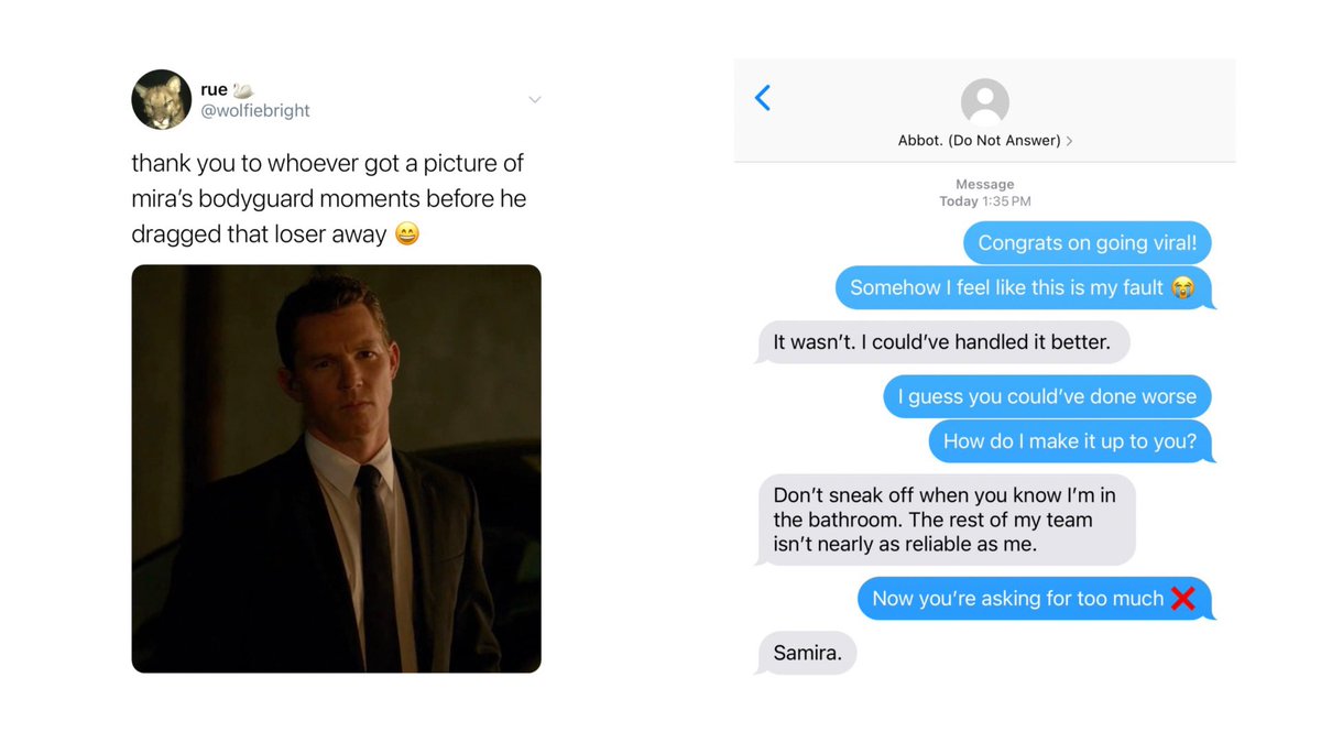 ourlovebelt's tweet photo. #mohabbot bodyguard x actress socmed au 🦢

where photos of samira mohan’s bodyguard moments before intervening during a fan incident blow up on social media https://t.co/nncTTh9QhP