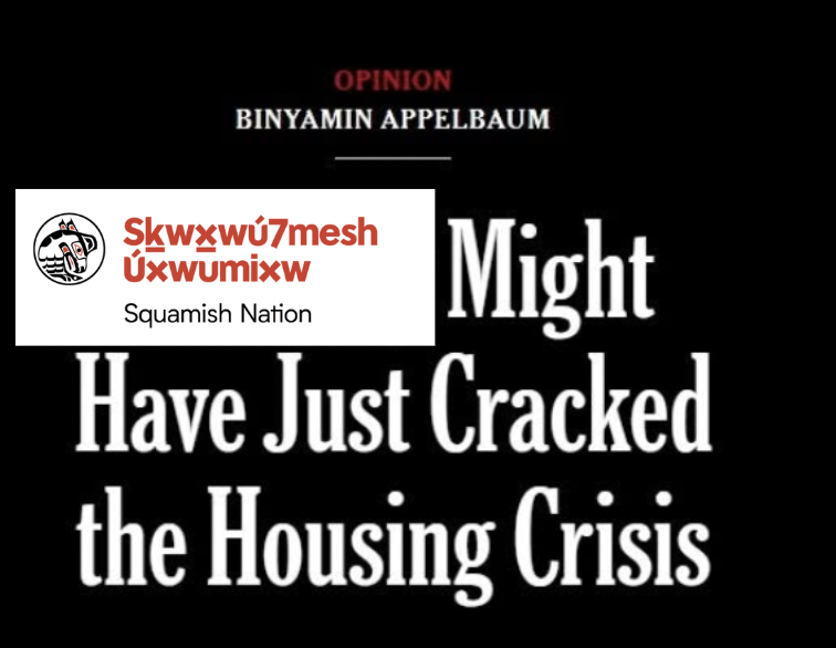 VyasSaran's tweet photo. Just to be clear, Vancouver didn't do this. The only way any Crown body was responsible for Sen̓áḵw is that they burned down the original Squamish village and were legally required to give crumbs back. https://t.co/3XWQljhbDW