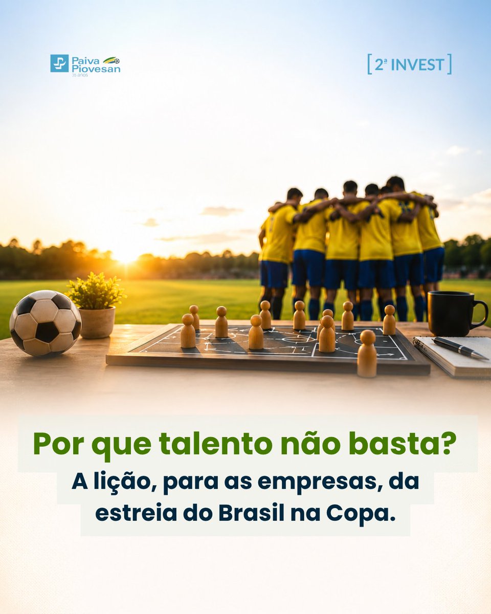 paivapiovesan's tweet photo. ⚽ O primeiro jogo do Brasil deixou uma lição que vale para qualquer empresa: talento, sozinho, não garante resultados.

Estratégia, integração, liderança e decisões baseadas em dados fazem a diferença — no futebol e nos negócios.

Leia mais: https://t.co/djkmRqzYQi 📊🚀 https://t.co/R5MpmZfVxb