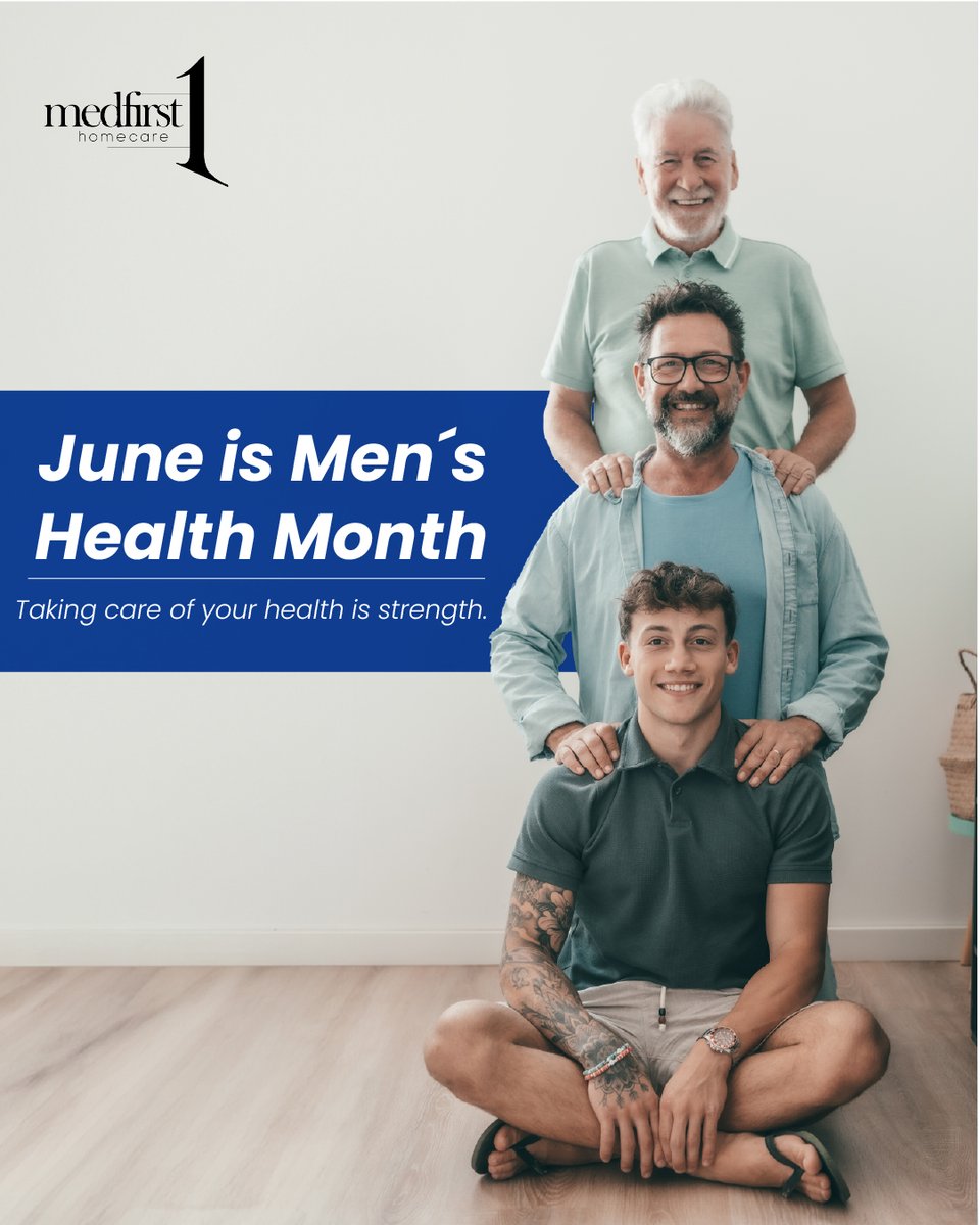 Med1stHomeCare's tweet photo. 💙 June is Men's Health Month.

Regular checkups and mental wellness matter.

Take time to care for your health.

🌐 https://t.co/avskfPdIzi

#MensHealthMonth #MensHealth https://t.co/kyhoAiR3eY