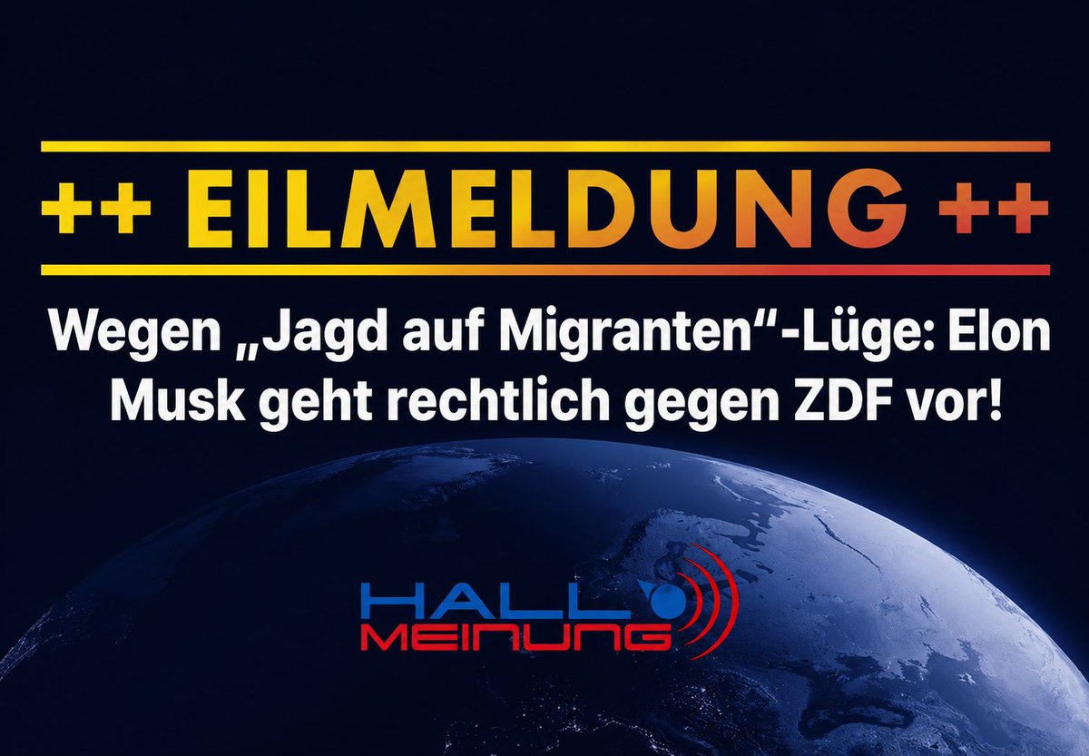 hallo_meinung's tweet photo. ZDF droht Millardenklage
#zdf #elonmusk https://t.co/yU4fFinYr0