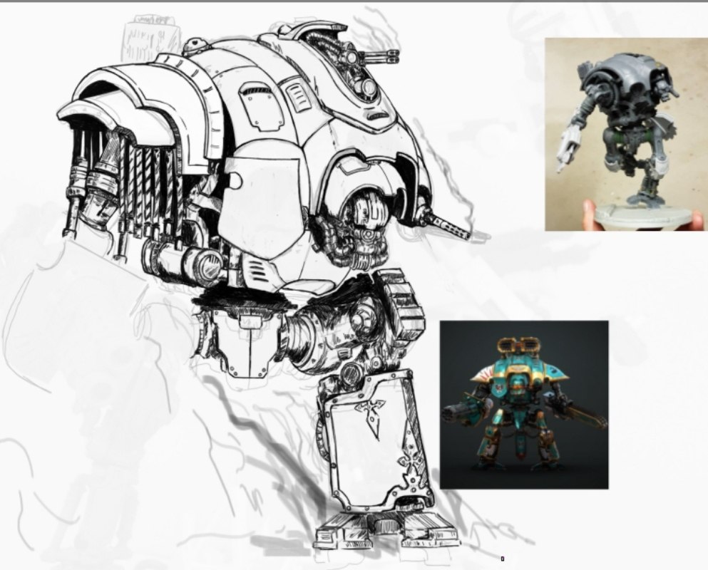 Mr_Trigger_comi's tweet photo. Imperial knight- in process https://t.co/tXlAMe6r07