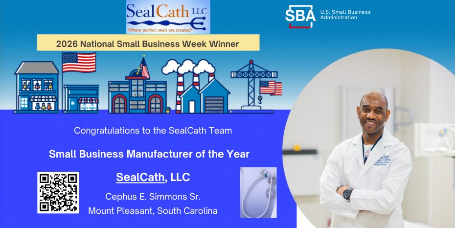 SealCath's tweet photo. Congratulations to the SealCath Team on their Small Business Manufacturer of the Year Award! https://t.co/IGOA8MSWsX