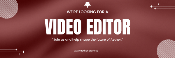 AetherLatam's tweet photo. We're looking for a video editor!

As we prepare the official reveal of our League of Legends roster, we're searching for someone creative who wants to help us build something special from the ground up.

Interested? DM us your portfolio. #GoATH https://t.co/gyWTIukwPG