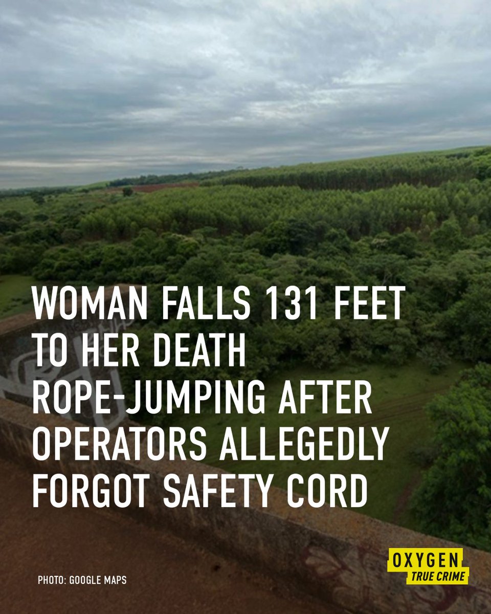 oxygen's tweet photo. Maria Eduarda Rodrigues de Freitas died in a rope-jumping incident after event organizers allegedly did not attach the necessary safety equipment, according to Brazilian authorities. #OxygenTrueCrimeNews

Visit the link for more: https://t.co/6ra8pOTMZP https://t.co/djpFBxlimB