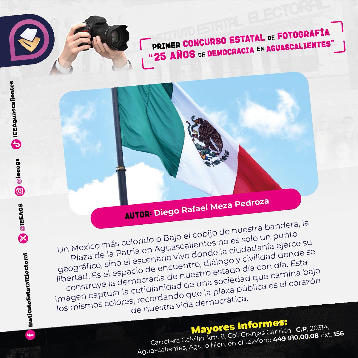 IEEAGS's tweet photo. El primer concurso estatal de fotografía reunió las diferentes percepciones de la ciudadanía sobre la evolución de la vida democrática en Aguascalientes.

Aquí puedes consultar cada una de las muestras participantes 🖼👀👇

https://t.co/Gbg1yVCTE3 https://t.co/sTJEy1mIP1