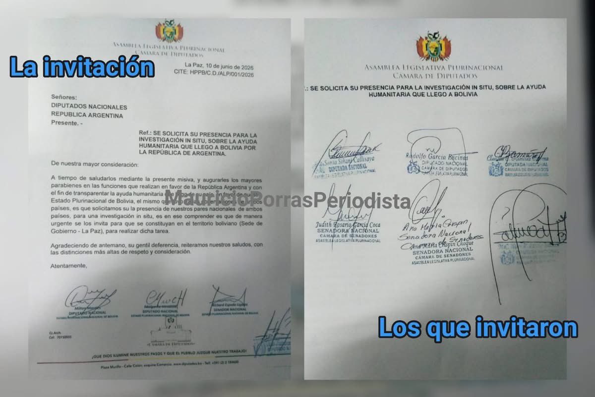 KarenJoup's tweet photo. Segun el periodista Mauricio Porras:

#Exclusivo La delegación de gauchos zurdos  se escudaba en esta invitación con membrete de la  Asambleas Legislativa 
LO FIRMARON SENADORES Y DIPUTADOS DE LARA 
y otros más 

🪧Fueron legisladores bolivianos los que trajeron a los zurdos al país con la excusa de que vean la presunta violación de derechos humanos de los bloqueadores evistas. 

Aquí 🔻 el documento exclusivo