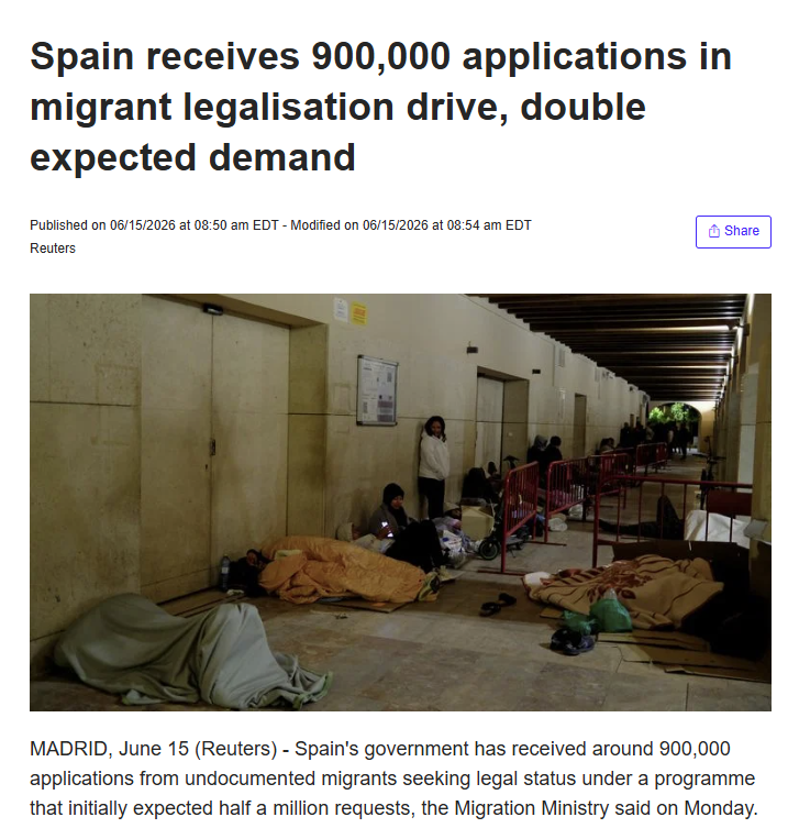 TRobinsonNewEra's tweet photo. Everyone in Spain needs to vote for @vox_es 

This is INSANE!!!! https://t.co/rKmclFdGM4