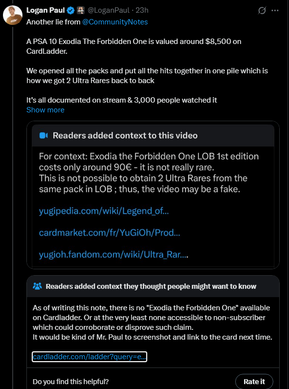 DropOutStratos2's tweet photo. @Aimbotting @THEPOKEPLATEAU So... why did he say Cardladder, by name and you repeated it?

Also. you were right it was 8.5k he said, I was looking at one on EBay and go sources crossed, but at least you proved that for me and I didnt need to make up a source. https://t.co/Y89NJRjaXG