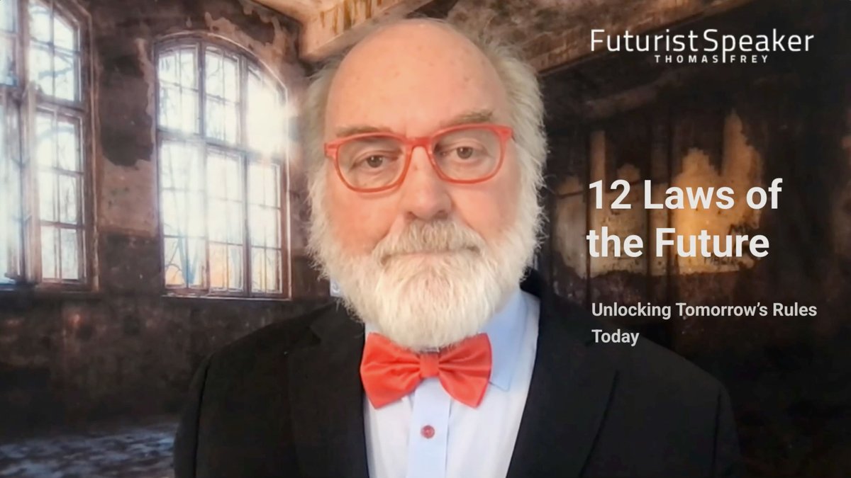 ThomasFrey's tweet photo. "12 Laws of the Future"

Most people think the future is chaos.

A random collection of disruptions, surprises, breakthroughs, and crises that somehow appear out of nowhere.

But what if the future has laws?

Not laws written by governments. Not laws passed by Congress. Fundamental operating principles that shape every technological revolution, every societal shift, and every major disruption long before most people notice them.

One of the most dangerous assumptions we make is believing the future will arrive when we're ready for it. It won't. The future is already in motion. It doesn't slow down for our comfort, our skepticism, or our five-year plans.

The people who thrive in the coming decades won't be the ones with the strongest opinions. They'll be the ones who learn to recognize inertia, understand compounding forces, and spot the tiny snowflakes that eventually become avalanches.

Every major transformation begins as something small enough to ignore.

Until it isn't.

The future isn't a place we're going.

It's a force we're already inside.

https://t.co/Dd9K8Wf4u9