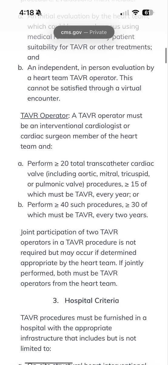 patelapurva's tweet photo. Joint participation of two TAVR operators in a TAVR procedure is not required but may occur if determined appropriate by the heart team. If jointly performed, both must be TAVR operators from the heart team @CMSGov #tavr #scai @PradeepYadavMD https://t.co/KWIoV0QZqY