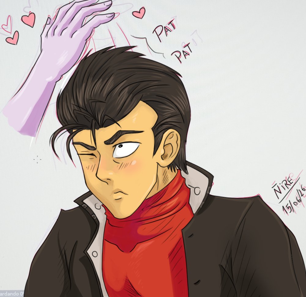 FfNotho's tweet photo. Pet the pompadour! warmup colored sketch before something more serious ^^ also #MetalBatMonday ig https://t.co/xUadL67EfW