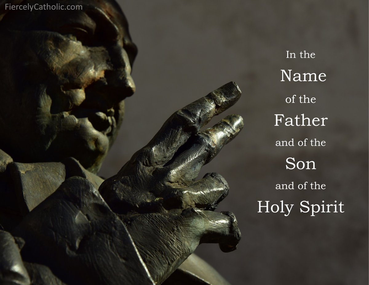 FierceCatholic's tweet photo. Most Catholics “cross” or “bless” themselves with an open right hand, drawing a line from their forehead to their heart, and making another line from their left shoulder to their right shoulder. The Sign of the Cross may also be traced on the forehead.
https://t.co/DnHBSzljL2 https://t.co/xdbeliLZGe