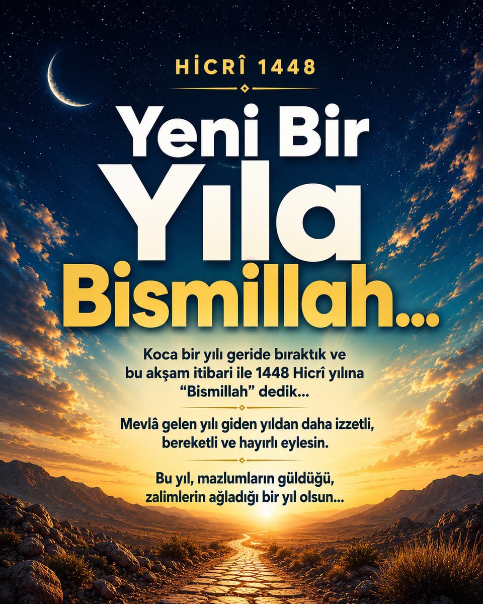 TuranSahabettin's tweet photo. Hicri yılınız hayırlı olsun inşallah. https://t.co/MSXDUjeCOY