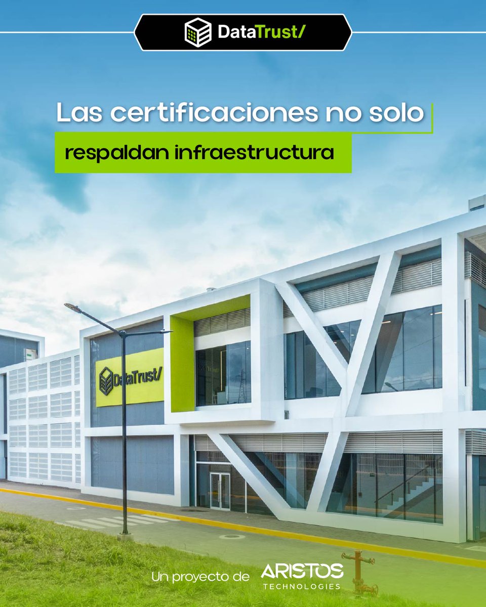 DataTrustSV's tweet photo. Uno de los activos más valiosos de una organización, contar con infraestructura respaldada por certificaciones internacionales marca la diferencia.

En DataTrust, nuestros estándares de clase mundial garantizan calidad, seguridad y confiabilidad en cada operación. https://t.co/18meSARugV