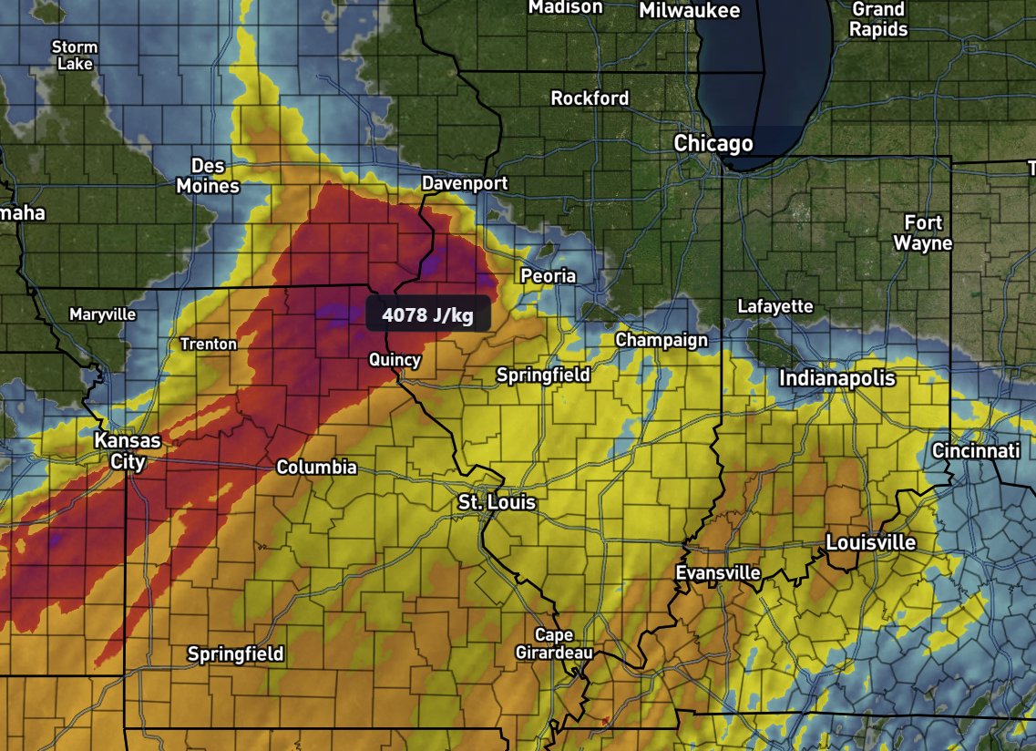 svrstreamswx's tweet photo. The atmosphere will be primed for a big severe weather outbreak on Wednesday throughout the lower Midwest. Wind, hail, and tornadoes are all possible https://t.co/iGB7Xa11bb