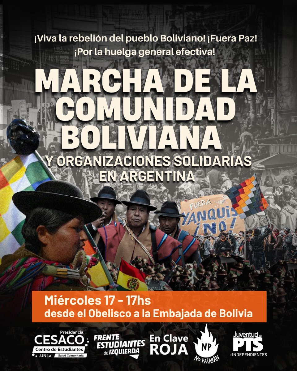 LuBarrios07's tweet photo. Desde el CESACO vinimos al aeropuerto a recibir a la delegación de la Misión de Derechos de Humanos que viajo a Bolivia y fue deportada de manera ilegal por el gobierno de Paz.
Todo nuestro apoyo a la rebelión del pueblo de Bolivia ✊🔥 miércoles 17hs nos vemos en la movilización https://t.co/RB4LBZLvyI