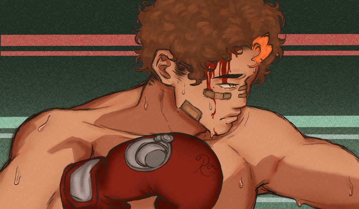 noceurenn's tweet photo. been drawing a lot of AUs so here's boxer au jin🥊
#oc #boxing https://t.co/YYUDzjzCRu