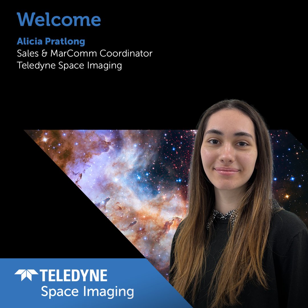 TeledyneSI's tweet photo. 👋Welcome to Alicia Pratlong, our new Sales &amp; MarComm Coordinator 

#Space #TeledyneSpaceImaging #Teledyne #SpaceCareers #Career #Marketing #TeamTeledyne #EverywhereYouLook #TDYLife #SpaceTechnology https://t.co/rAAb4jiTu7
