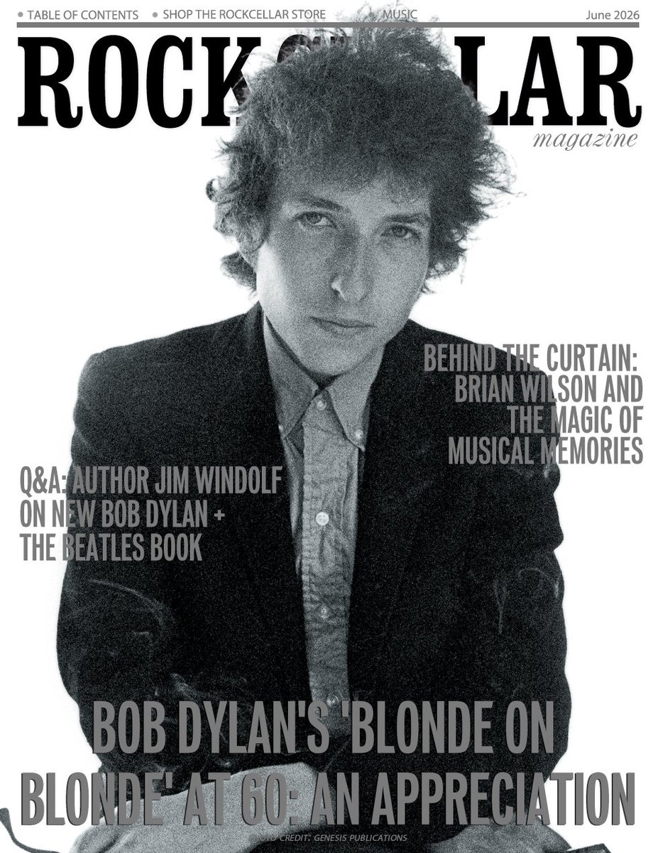 RockCellarMag's tweet photo. June features are in:

Bob Dylan 'Blonde on Blonde' at 60: An Appreciation

Also:

Behind the Curtain: Brian Wilson

Jim Windolf on his new book 'Where the Music Had to Go: How Bob Dylan and The Beatles Changed Each Other — and the World’

https://t.co/SQGc4xdgGf https://t.co/65FnHvBjNq