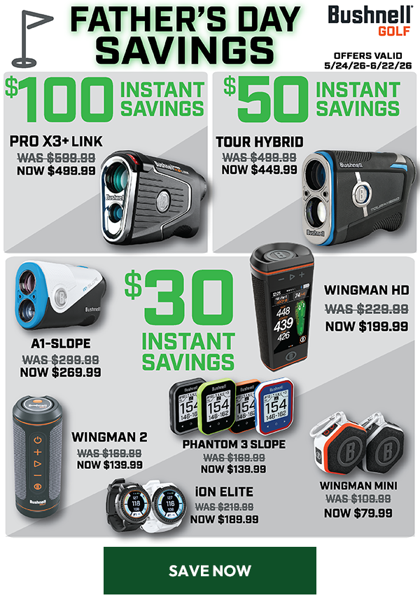 ProGolfDiscount's tweet photo. 🎁 Give Dad the gift of lower scores this Father’s Day 

📍 Pro X3+ Link — $499.99
📍 Tour Hybrid — $449.99
📍 Wingman HD — $199.99
📍 Phantom 3 Slope — $139.99
📍 Wingman Mini — $79.99
⏰ These Father's Day deals won't last forever. Shop now through June 22! https://t.co/tk3bSHlgmo