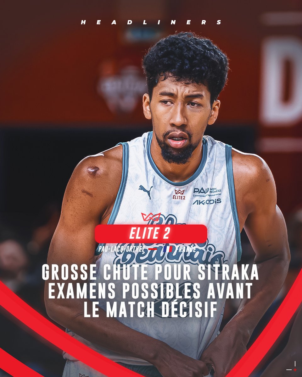 Headliners_fr's tweet photo. Sitraka, dossier à surveiller côté Pau.

Après une lourde chute lors du match 2 face à Poitiers, l’intérieur palois a quitté le parquet par ses propres moyens, mais son état physique restera à surveiller avant la belle décisive.

Dans une finale désormais à 1-1, chaque détail peut peser lourd. Et pour l’Élan Béarnais, la disponibilité de Sitraka pourrait devenir un élément clé avant le match 3.

#Elite2 #PauLacqOrthez #PoitiersBasket86 #Playoffs #Finale #Headliners