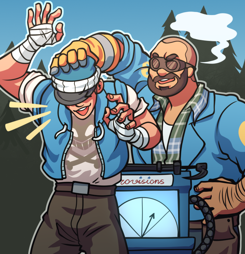 Miauta_Mi's tweet photo. My favorite frames~
Especially bloodied up Dell cough cough who said that? 

#tf2 #tf2spy #tf2engineer #tf2scout #engiespy #napoleoncomplex #practicalespionage https://t.co/85I3bfMxmE