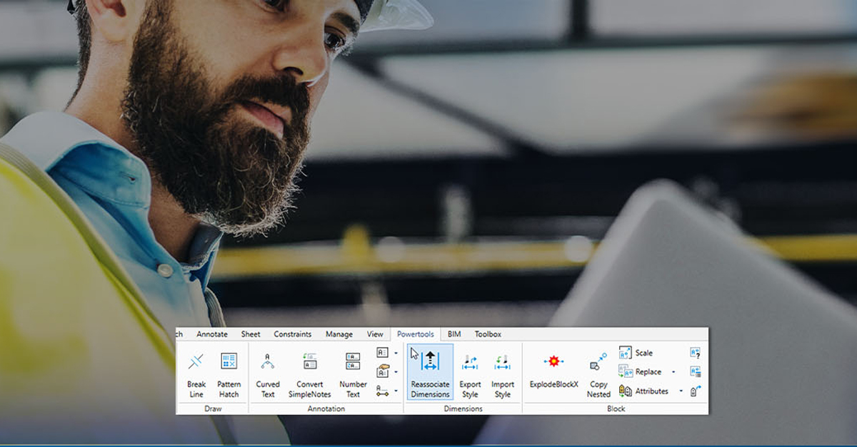 SOLIDWORKS's tweet photo. Learn how #DraftSight's updated Powertools Tab helps accelerate drafting workflows with tools for text editing, block management, viewport alignment, and file cleanup. https://t.co/0ORl95Mcfz https://t.co/DdNEGwyAqq
