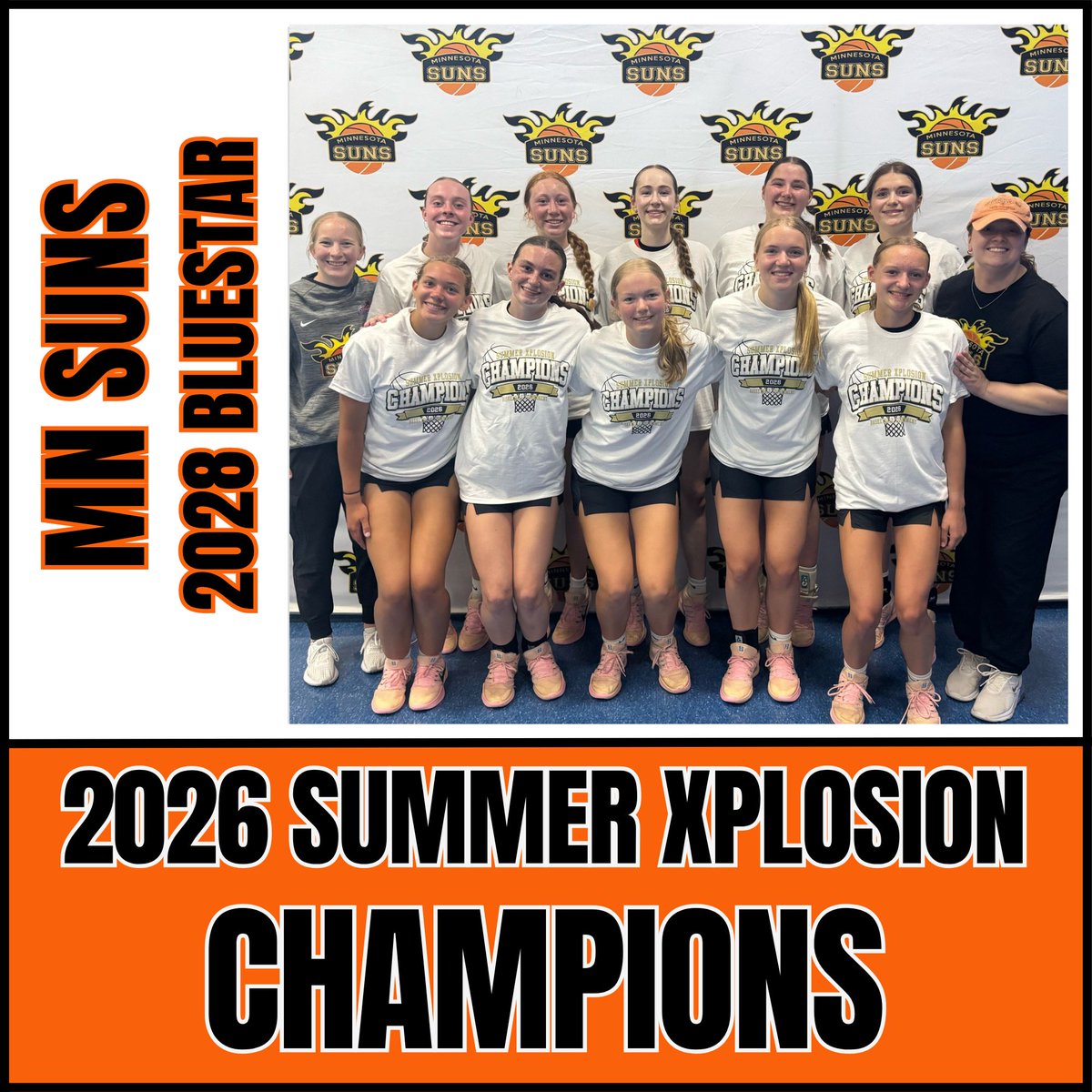 MNSunsbball's tweet photo. 🏆 Congratulations to all of our Summer Xplosion Division Champions this past weekend! 

Thank you to all the teams, coaches, athletes, and families who helped make it a great weekend of basketball!

⏭️ Up next for the girls: Suns Summer Jam! ☀️🏀 https://t.co/Y0FVkqeMf5
