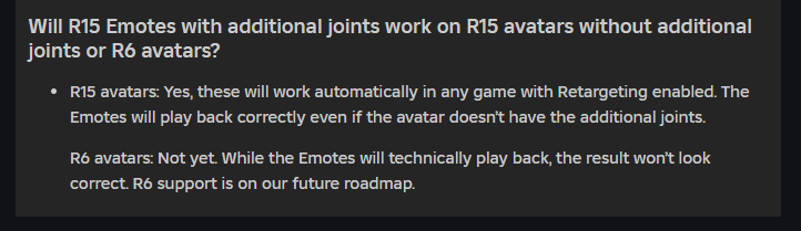 4Lulzy's tweet photo. ALSO: Roblox plans on releasing R6 animation packs sometime in the future. https://t.co/qBlibfORX9