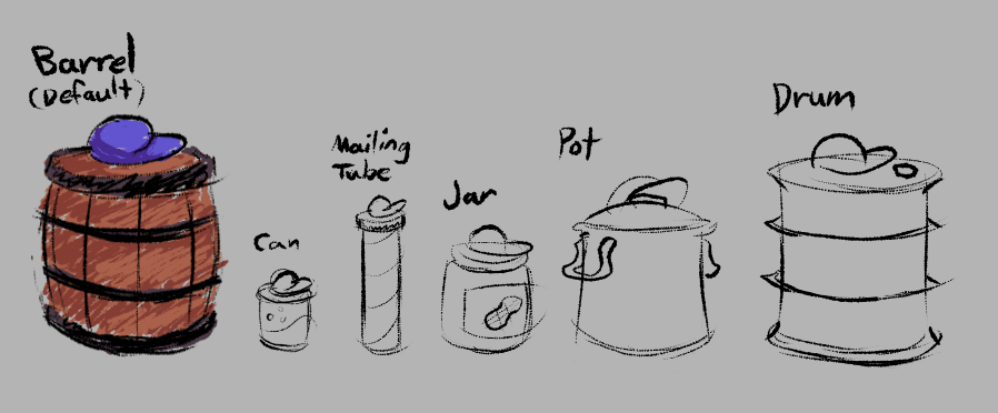 KirbyDoes's tweet photo. Art Fight has been giving me an excuse to make more OCs, I would have ideas for characters but not get around to them. Art Fight is kinda the perfect motivator since I'm already thinking about OC lore stuff. With all that said, say hi to Darrel the Barrel Mimic! https://t.co/lhArzVwH97