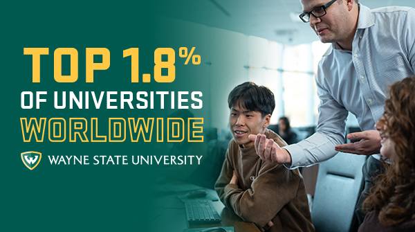 waynestate's tweet photo. We're proud to be ranked in the top 1.8% of universities worldwide on the Global 2000 list by the Center for World University Rankings. This recognition reflects our commitment to excellence, innovation and the meaningful impact of our Warriors. https://t.co/B8gfUdagLU https://t.co/PqttxzHG5z