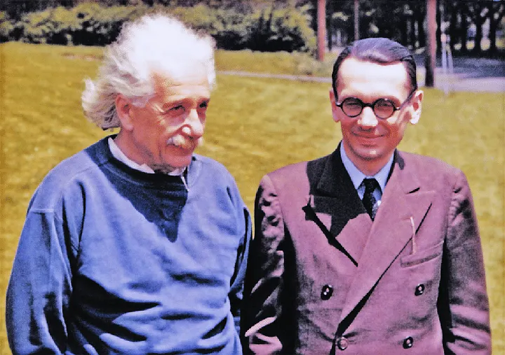 gravitomag's tweet photo. In 1940, Gödel emigrated to the United States (via the Trans-Siberian Railway and Japan) to escape Nazi persecution after the Anschluss. He joined the Institute for Advanced Study (IAS) in Princeton, where he became a permanent member in 1946 and a professor in 1953.There he formed a close friendship with Albert Einstein. The two took long walks together almost daily; Einstein reportedly said he came to the IAS mainly for the company of Gödel. Gödel became a U.S. citizen in 1948 (famously pointing out a potential “loophole” in the Constitution during his exam that could allow dictatorship).