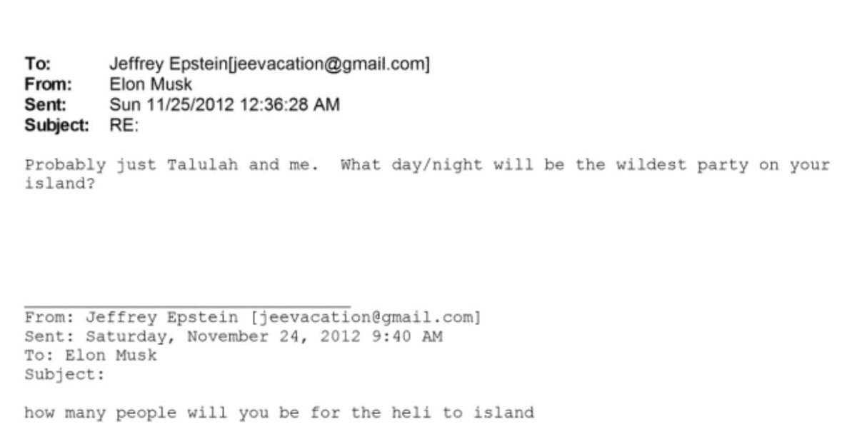 TimmyFiveTimes's tweet photo. @MattWalshBlog What do ya think Elon Musk meant when he said "the wildest party on your island" to Jeffrey Epstein!? https://t.co/ihYJcIxSrO