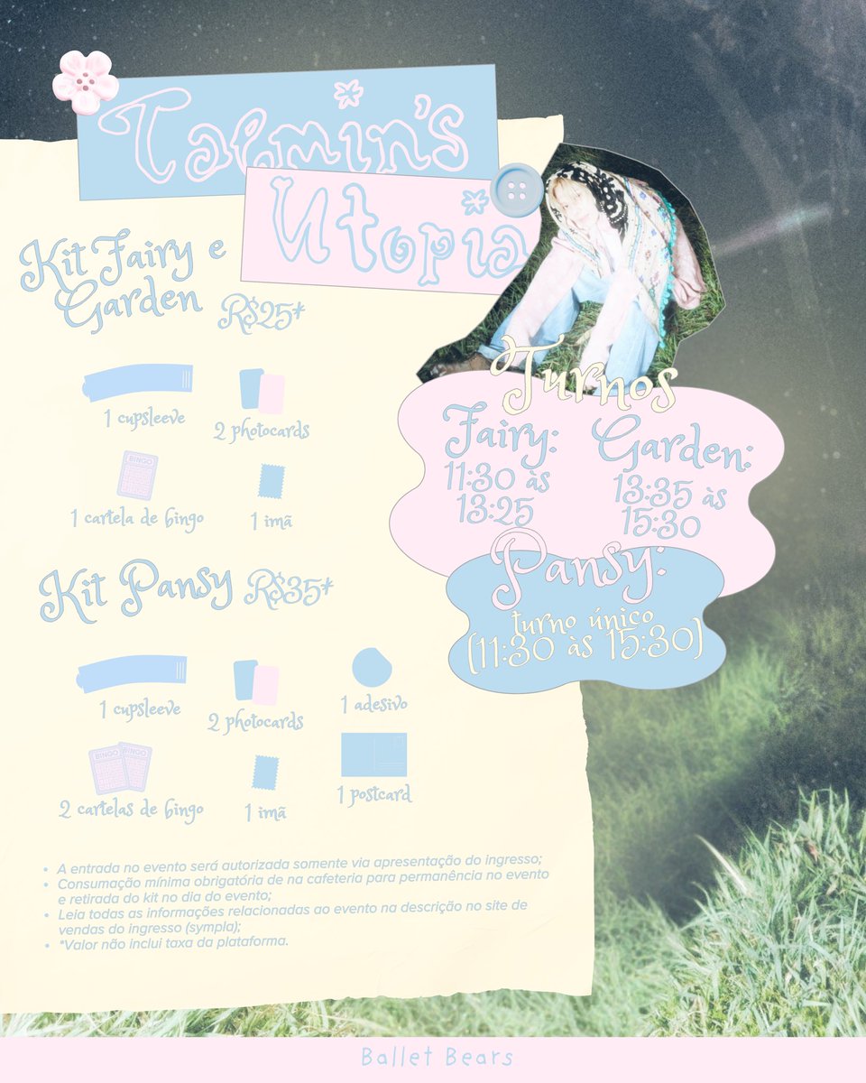 balletbearsprod's tweet photo. [TAEMIN’S UTOPIA]

🧚‍♂️✨🤍🌼
2026 Taemin Birthday Cafe Event
São Paulo - SP

📅 19/07/2026 (Domingo)
🕘 11:30 - 15:30 (Em turnos)
📍 Go Coffe - Rua Três Rios, 224 Bom Retiro 

Venha comemorar o aniversário do Taemin com a Ballet Bears!

VENDA DOS INGRESSOS ⬇️
https://t.co/mfIxsuXqkP

#CUPSLEEVE #TAEMINDAY #TAEMIN #태민