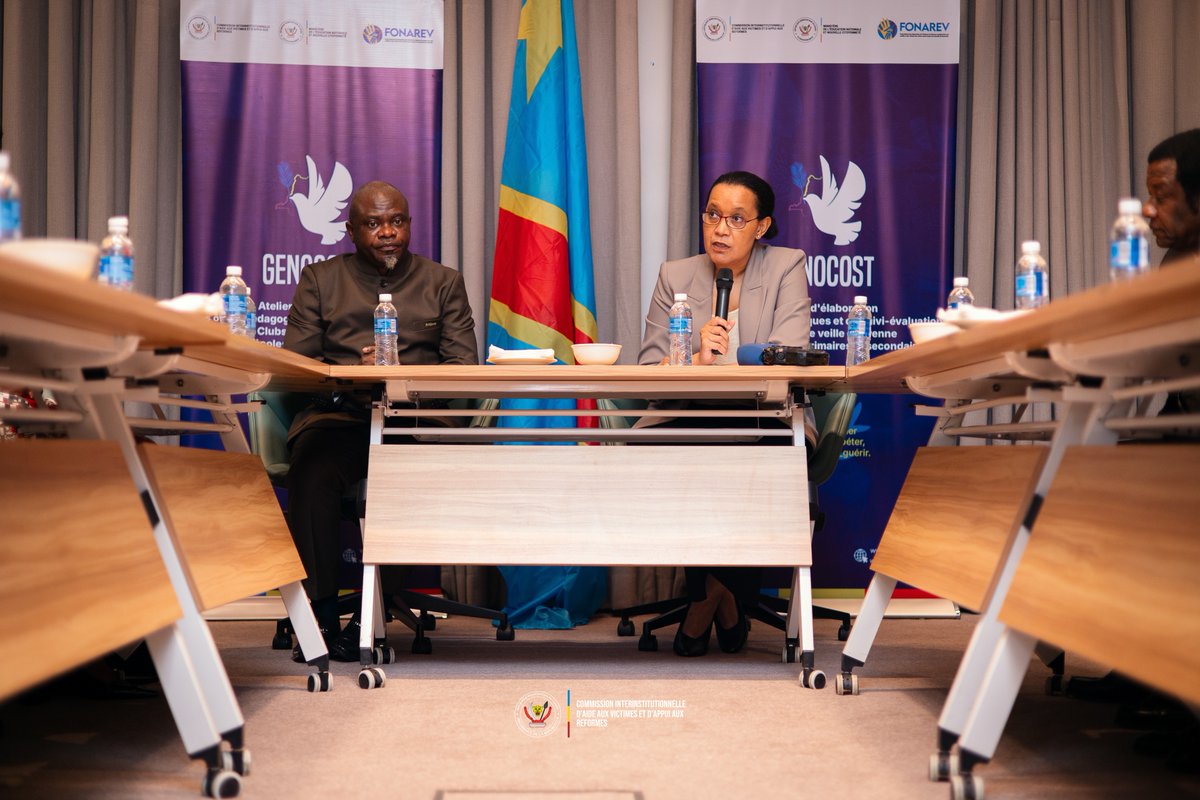 cia_varRDC's tweet photo. 📚🇨🇩 Dans le cadre de la feuille de route #Genocost 2026, la @cia_varRDC , en partenariat avec le @FonarevRDC  et le @MinisterEDU_NC, a lancé ce lundi 15 juin 2026 un atelier dédié à l’élaboration des outils pédagogiques et au suivi-évaluation des Clubs de Veille Citoyenne dans les écoles primaires et secondaires.

Objectif :  réunir les acteurs clés de l’éducation en vue de renforcer l’éducation citoyenne à travers des outils adaptés au système scolaire congolais et promouvoir une culture de paix basée sur la mémoire, l’histoire et les valeurs républicaines.

Les Clubs de Veille Citoyenne visent à :
👉 Inculquer le patriotisme, le civisme et la responsabilité citoyenne.
👉 Renforcer la connaissance de l’histoire et des institutions.
👉 Encourager l’engagement citoyen et la participation active des jeunes dans la construction d’une société plus responsable et solidaire.

À travers cette initiative, l’éducation devient un véritable levier de transmission des valeurs républicaines et de préparation des citoyens de demain

Cc
@FonarevRDC 
@malu_raissa 
@Presidence_RDC