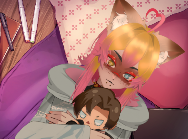 PinkyLinky17's tweet photo. Trying a new thing out!! Come hang out while I get ready for the week?

#ENVtuber #Vtuber https://t.co/ywPmNhidYw