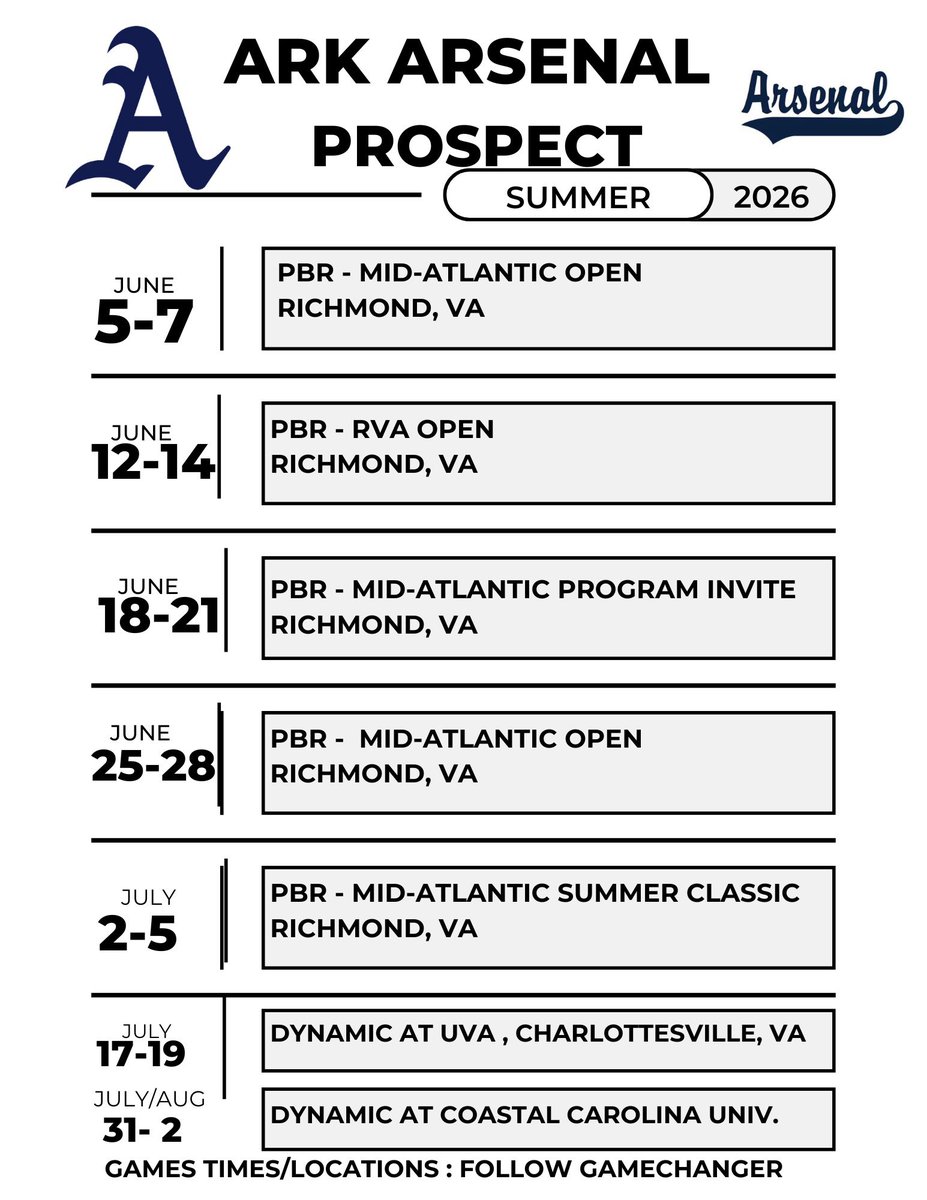 keegan_branch25's tweet photo. Summer schedule… https://t.co/JqBHotfRQB