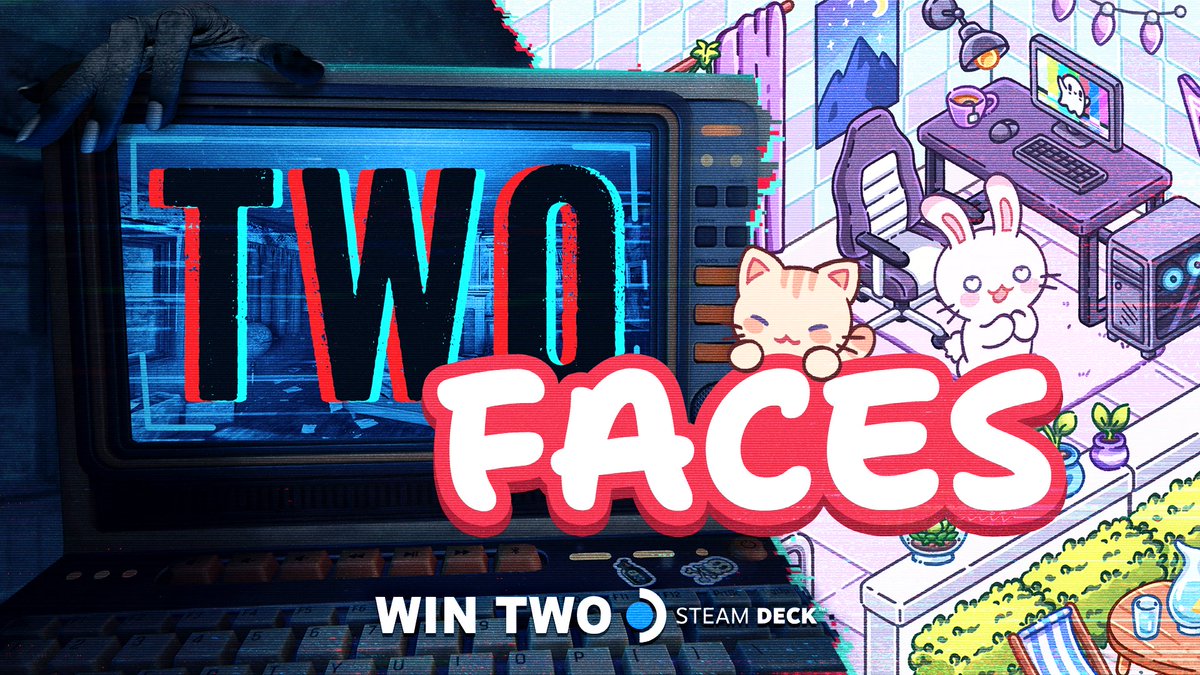 RedDeer_Games's tweet photo. 🚨 GIVEAWAY 🚨
Two faces. Two completely different games. 📹🏡
And the two ways to get a Steam Deck!

Play demo versions of upcoming Dark Stream and Cozy Tiny Home games, complete the simple challenges and win one of the Steam Decks.
Learn more and participate: https://t.co/BlWK2aDb5D