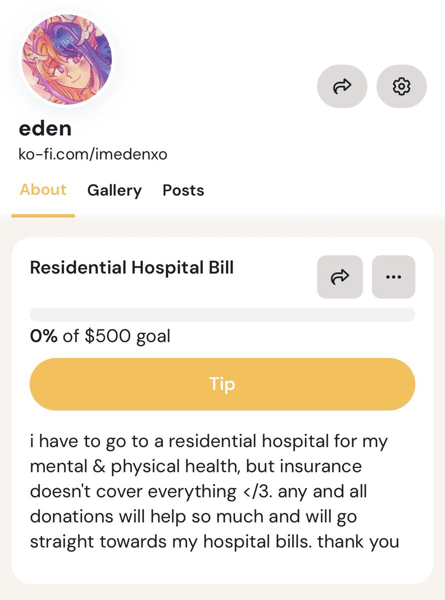 imedenxo's tweet photo. so. i have to go to a residential hospital for a while for my physical (and mental) health. idk how long i'll be gone, but i need to get better. however, insurance doesn't cover everything and my family is tight on money. anything helps, thank you.
https://t.co/XVdr9X1SqT https://t.co/iuTxNbgF0L