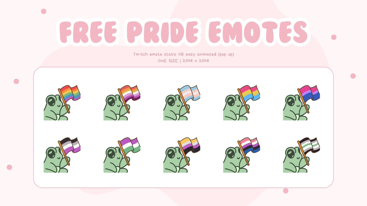 xtillsyp's tweet photo. Since we're about halfway through Pride Month, I wanted to remind everyone that I have FREE Pride emotes available on my Ko-fi! 🌈✨

I also added Bill Flag emotes today! 🩷💛💙

Grab them here: https://t.co/JAqAyhSnbk https://t.co/V3R5yJxtGC